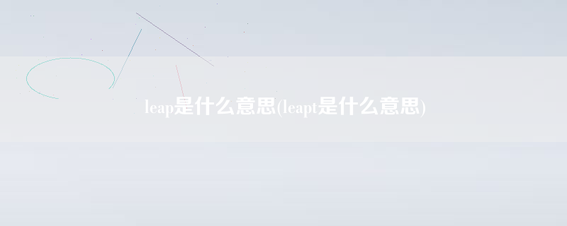 leap是什么意思(leapt是什么意思)