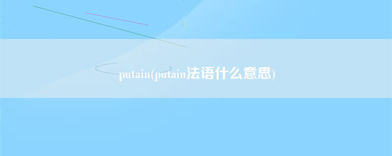 putain(putain法语什么意思)