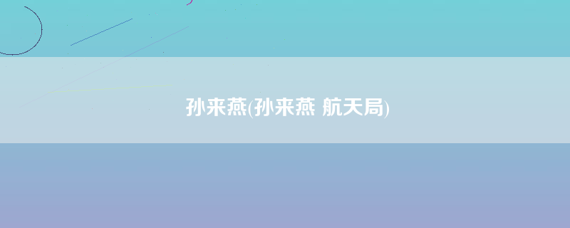 孙来燕(孙来燕 航天局)